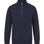 PS_H842_NAVY - Hidalgo-werbeartikel Uniseks sweater met ritskraag, navy — productfoto 15