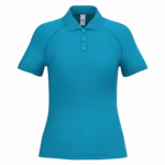 PS_IB201_IDEALATOLLBLUE - Sport Shirt ontwerpen Dames sportpolo, ideal atoll blue — productfoto 5
