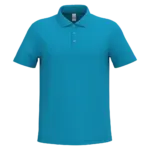 Heren piquépolo, ideal atoll blue — productfoto 14