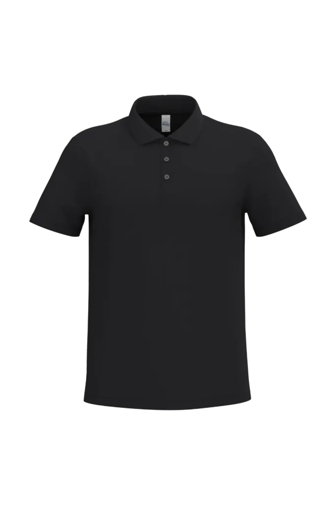 Heren piquépolo, ideal black — productfoto 17