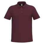 Heren piquépolo, ideal burgundy — productfoto 20
