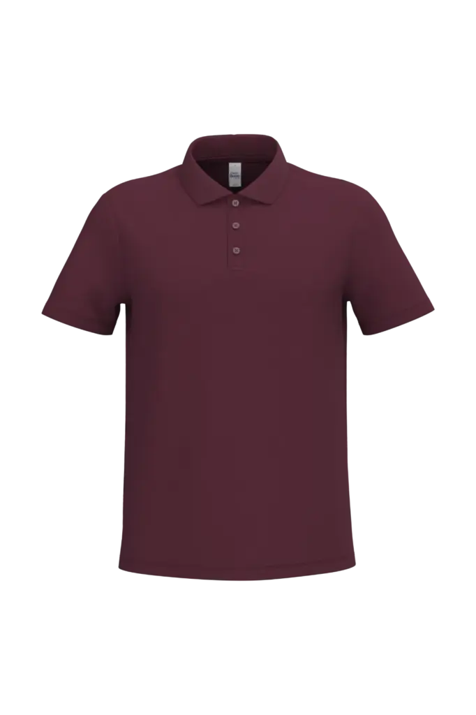 Heren piquépolo, ideal burgundy — productfoto 20