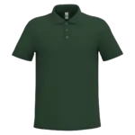 Heren piquépolo, ideal forest green — productfoto 26