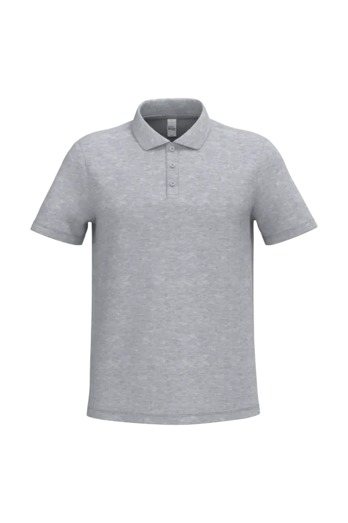 Heren piquépolo, ideal oxford grey — productfoto 32