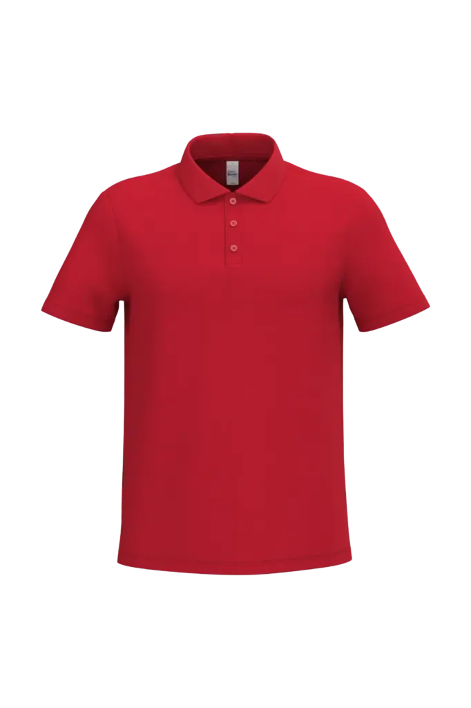 Heren piquépolo, ideal red — productfoto 35