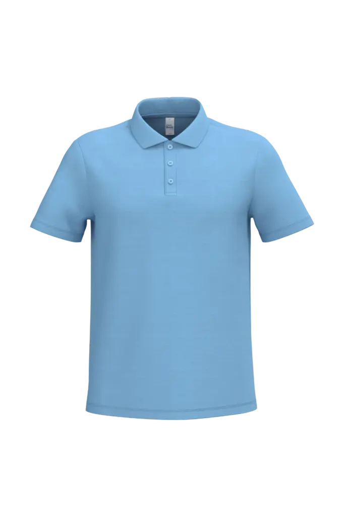 Heren piquépolo, ideal sky blue — productfoto 44