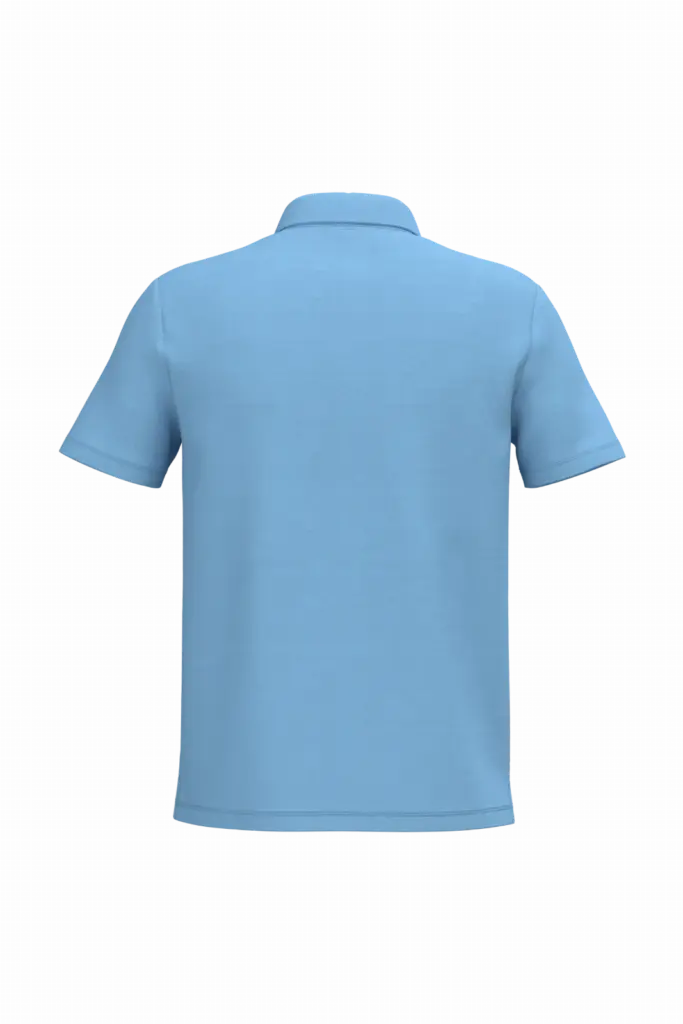 Heren piquépolo, ideal sky blue — productfoto 45