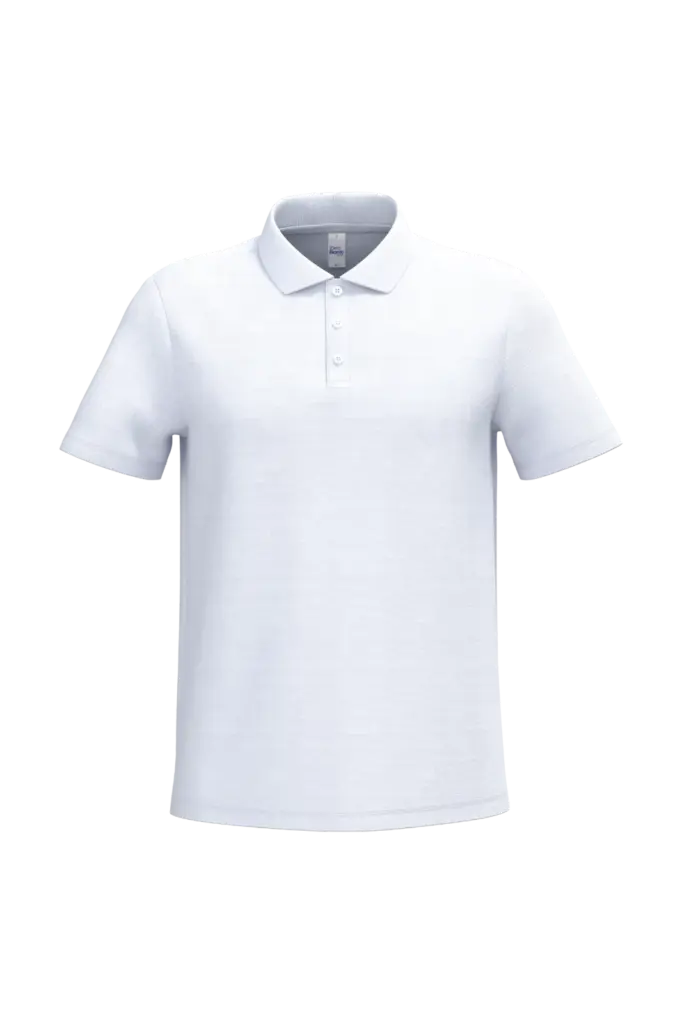 Heren piquépolo, ideal white — productfoto 47