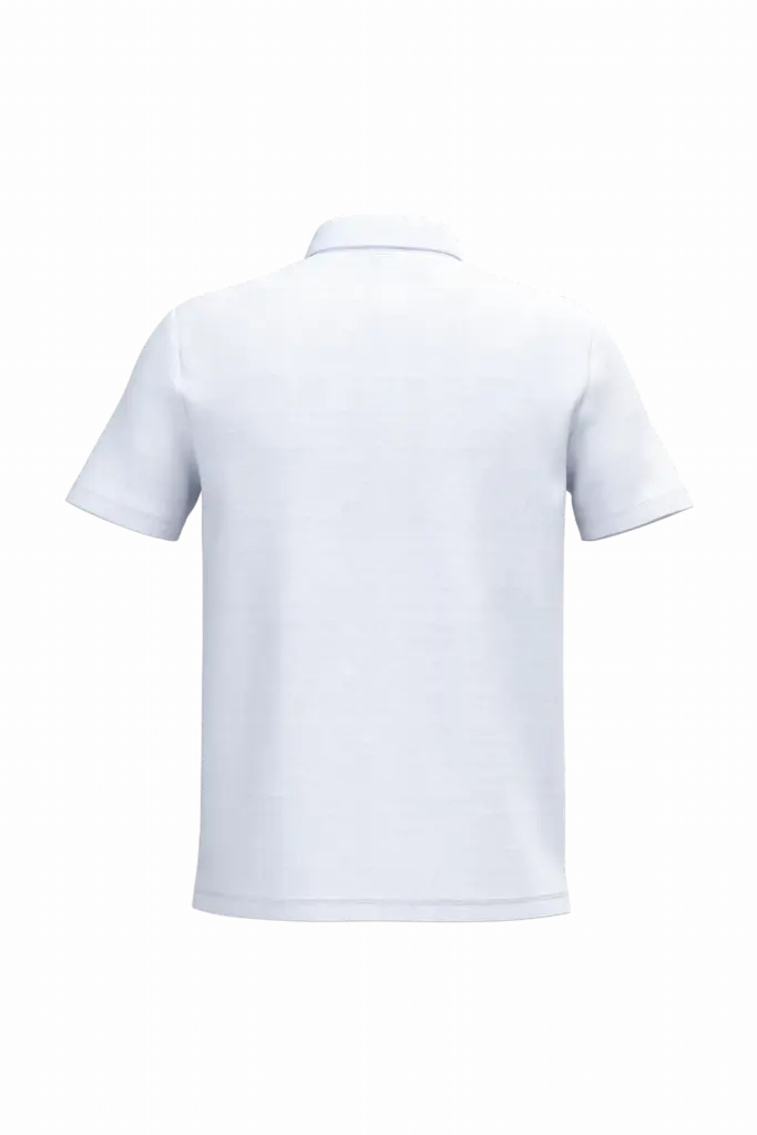 Heren piquépolo, ideal white — productfoto 48