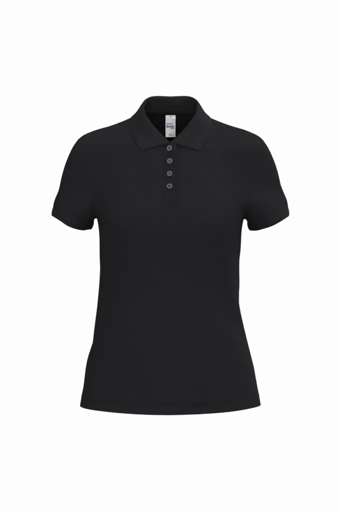 PS_IB221_IDEALBLACK - Hidalgo-werbeartikel Dames piquépolo, ideal black — productfoto 9