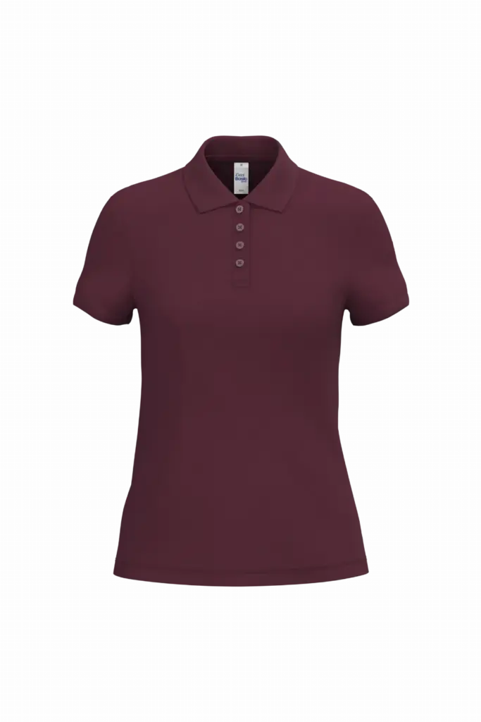 PS_IB221_IDEALBURGUNDY - Hidalgo-werbeartikel Dames piquépolo, ideal burgundy — productfoto 12