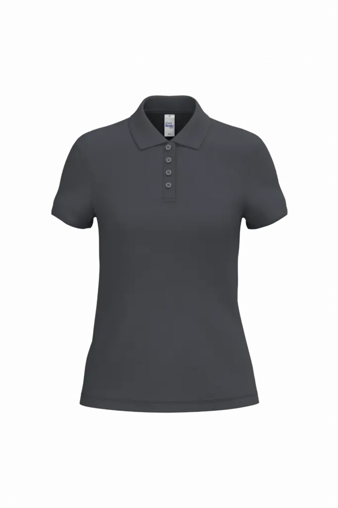 PS_IB221_IDEALDARKGREY - Hidalgo-werbeartikel Dames piquépolo, ideal dark grey — productfoto 15