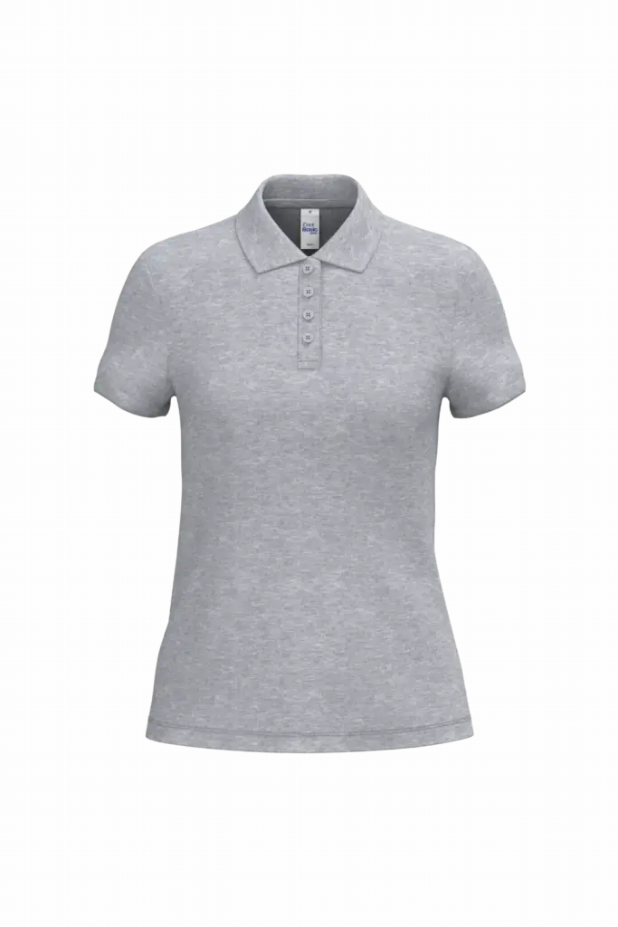 PS_IB221_IDEALOXFORDGREY - Hidalgo-werbeartikel Dames piquépolo, ideal oxford grey — productfoto 24