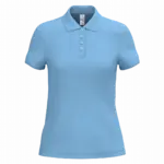 PS_IB221_IDEALSKYBLUE - Hidalgo-werbeartikel Dames piquépolo, ideal sky blue — productfoto 36
