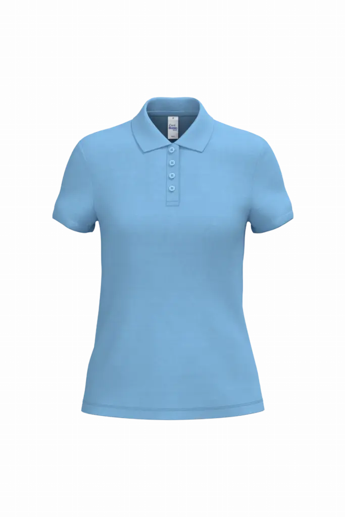 PS_IB221_IDEALSKYBLUE - Hidalgo-werbeartikel Dames piquépolo, ideal sky blue — productfoto 36