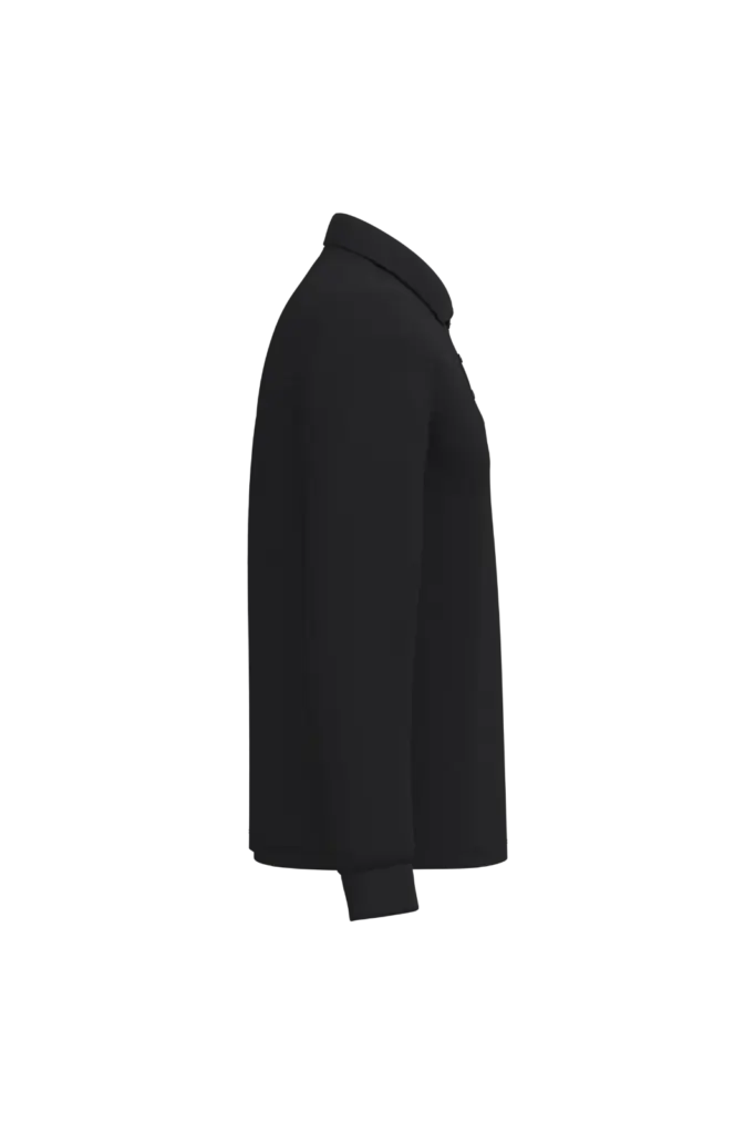 Heren piquépolo LSL, ideal black — productfoto 12