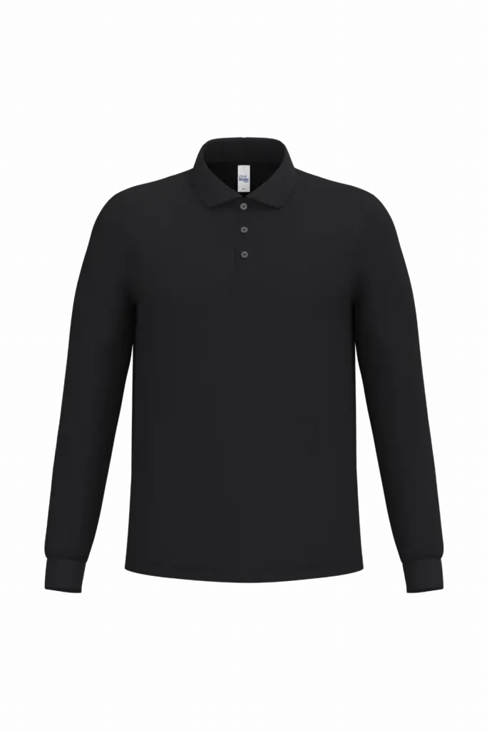Heren piquépolo LSL, ideal black — productfoto 13