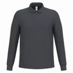Heren piquépolo LSL, ideal dark grey — productfoto 16