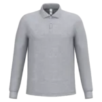 Heren piquépolo LSL, ideal oxford grey — productfoto 22