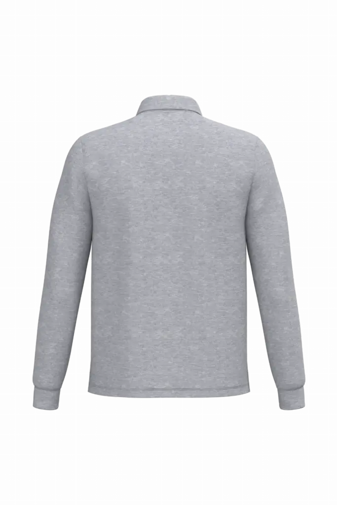 Heren piquépolo LSL, ideal oxford grey — productfoto 23