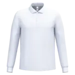 Heren piquépolo LSL, ideal white — productfoto 25