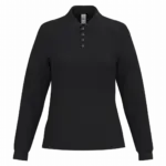 Dames piquépolo LSL, ideal black — productfoto 6