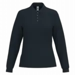Dames piquépolo LSL, ideal navy — productfoto 12