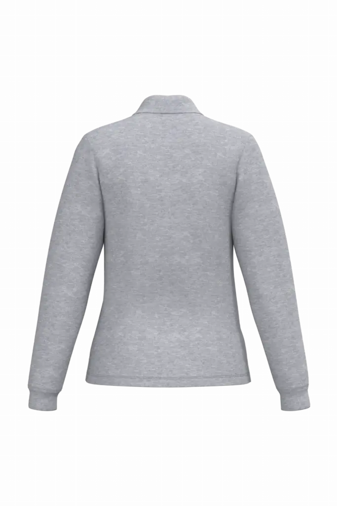 Dames piquépolo LSL, ideal oxford grey — productfoto 16