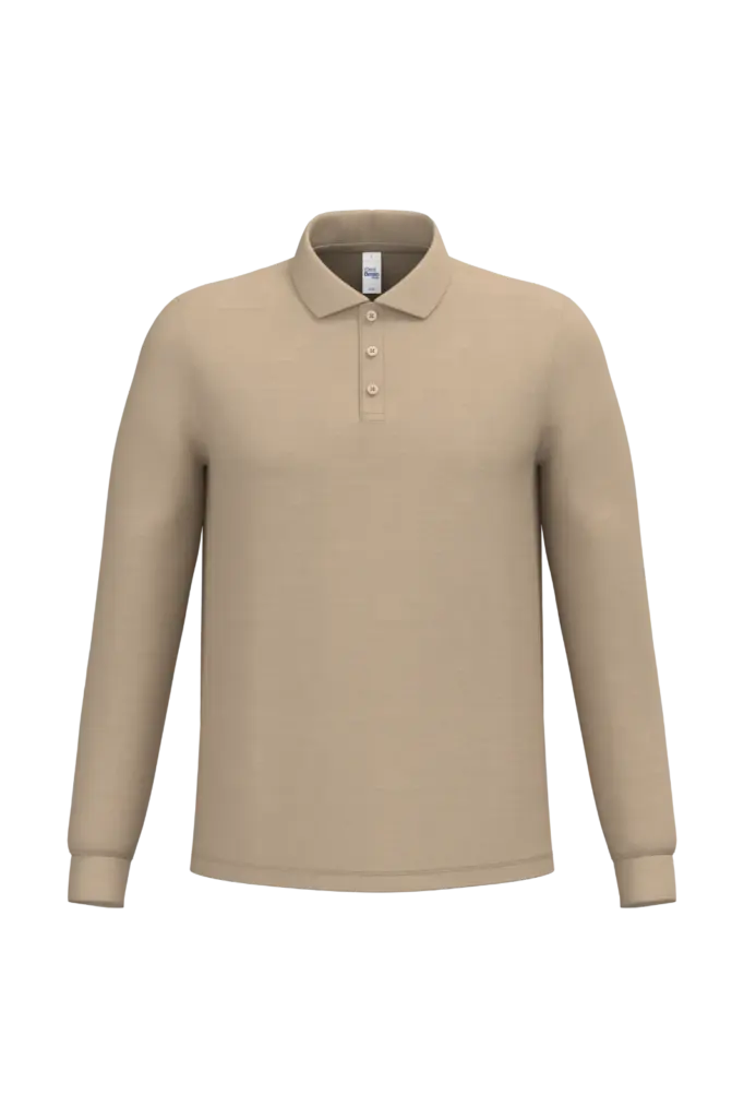 Custom Long Sleeve Polo IB290 Men's Pique Cotton S-4XL — product photo 25