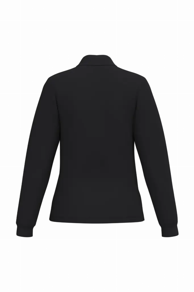 Dames piquépolo LSL, ideal black — productfoto 7
