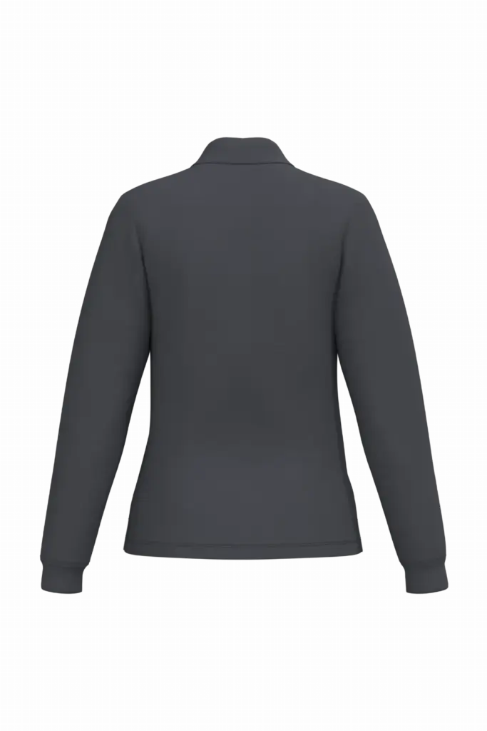 Dames piquépolo LSL, ideal dark grey — productfoto 10
