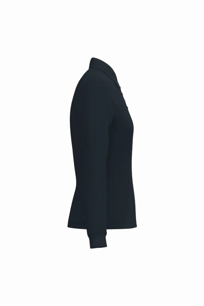 Dames piquépolo LSL, ideal navy — productfoto 11