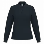 Dames piquépolo LSL, ideal navy — productfoto 12