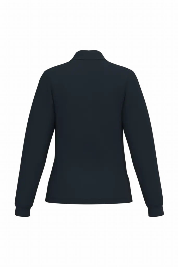 Dames piquépolo LSL, ideal navy — productfoto 13