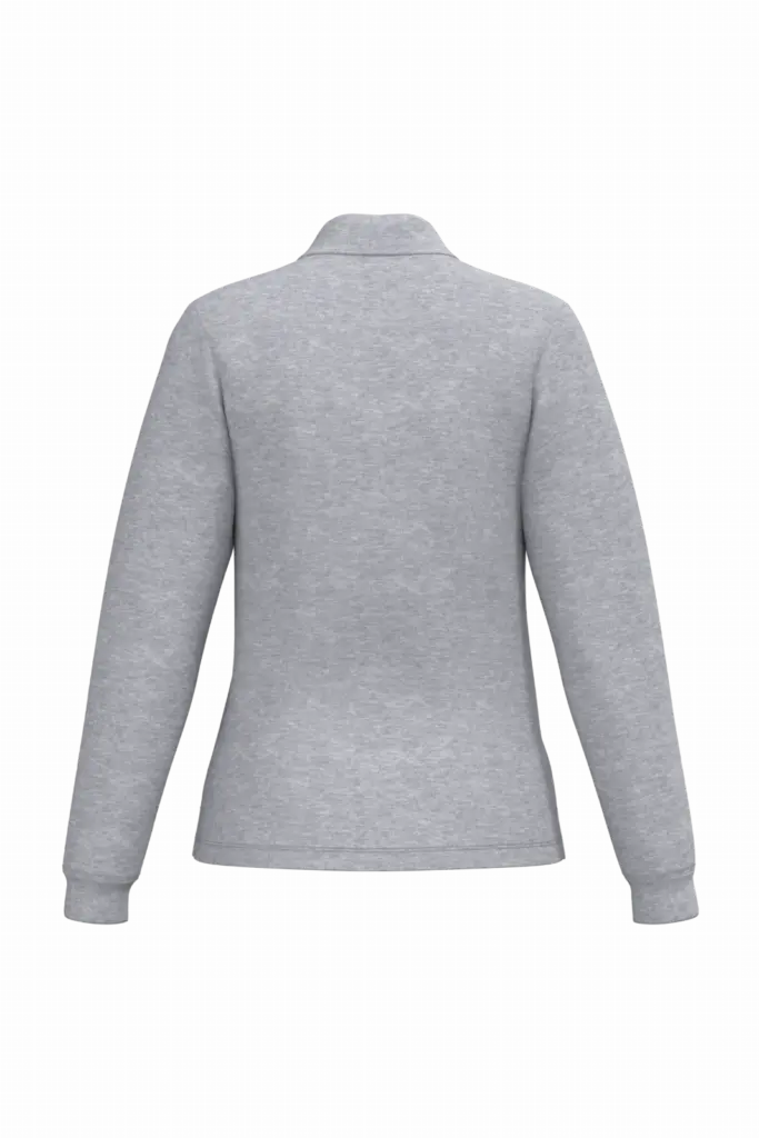 Dames piquépolo LSL, ideal oxford grey — productfoto 16