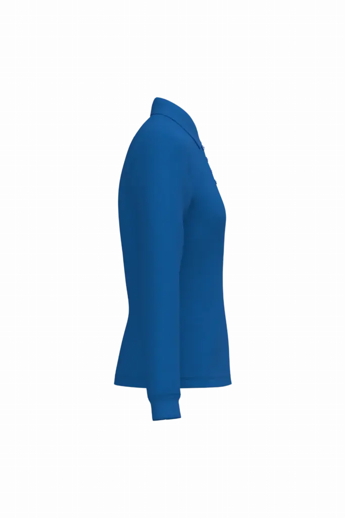Dames piquépolo LSL, ideal royal blue — productfoto 20