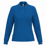 Dames piquépolo LSL, ideal royal blue — productfoto 21