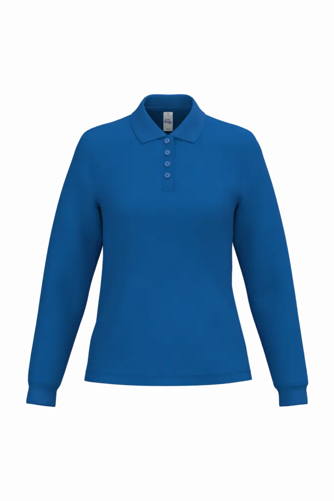 Dames piquépolo LSL, ideal royal blue — productfoto 21