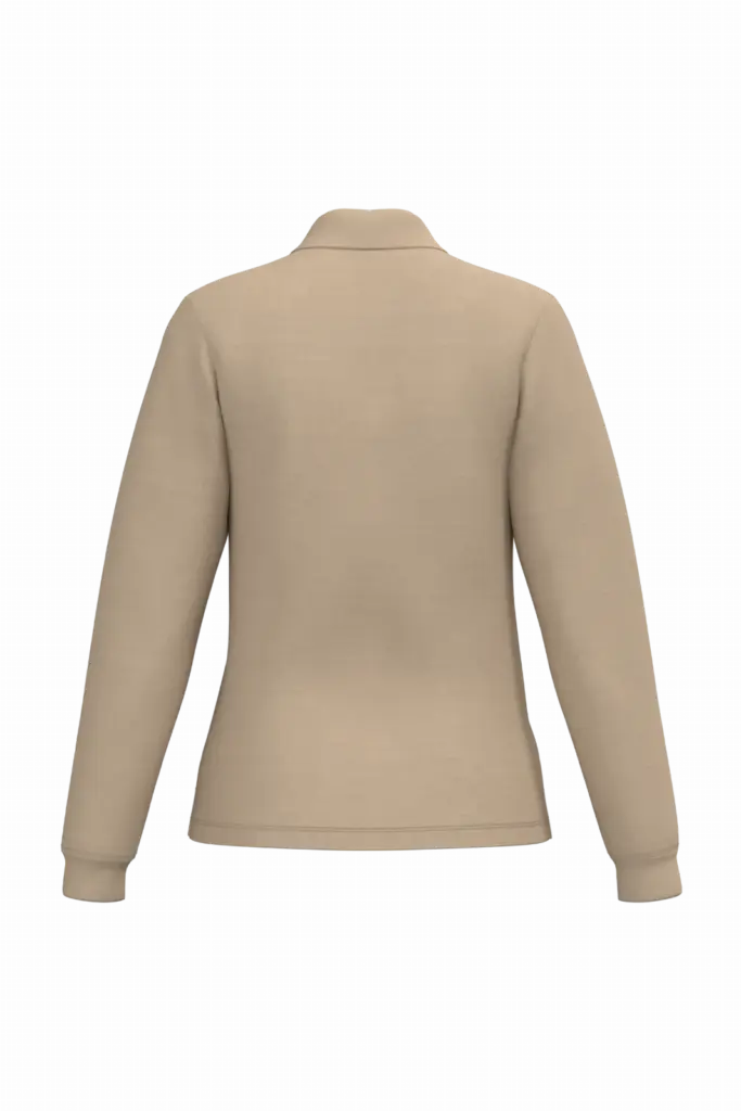 Dames piquépolo LSL, ideal sand — productfoto 25