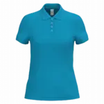 PS_IB296_IDEALATOLLBLUE - Hidalgo-werbeartikel Dames piquépolo, ideal atoll blue — productfoto 13