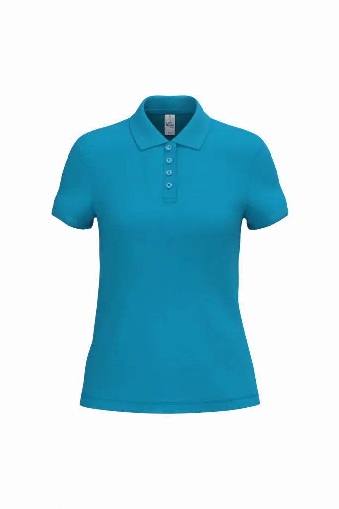PS_IB296_IDEALATOLLBLUE - Hidalgo-werbeartikel Dames piquépolo, ideal atoll blue — productfoto 13