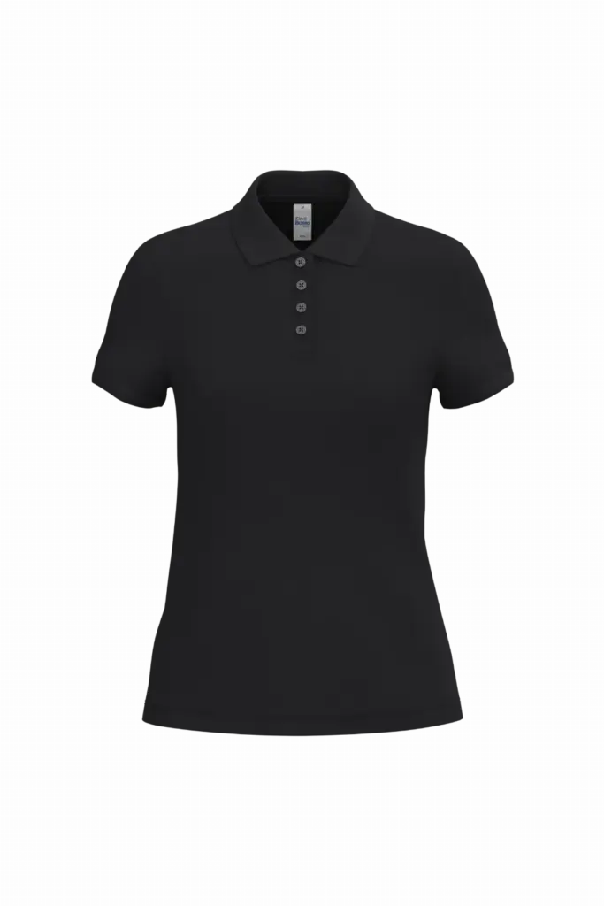 PS_IB296_IDEALBLACK - Hidalgo-werbeartikel Dames piquépolo, ideal black — productfoto 16