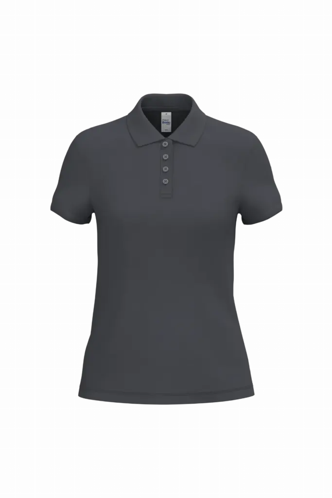 PS_IB296_IDEALDARKGREY - Hidalgo-werbeartikel Dames piquépolo, ideal dark grey — productfoto 19