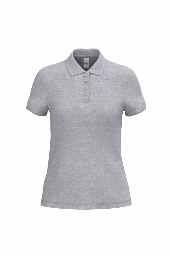 PS_IB296_IDEALOXFORDGREY - Hidalgo-werbeartikel Dames piquépolo, ideal oxford grey — productfoto 31