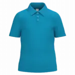 Kinder piquépolo, ideal atoll blue — productfoto 9