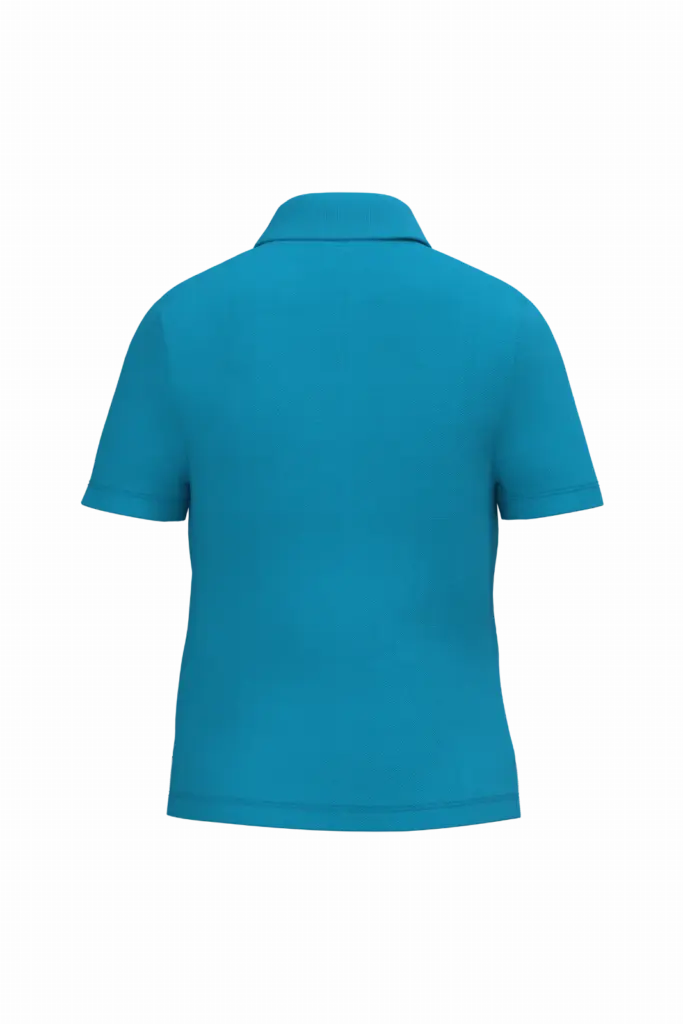 Kinder piquépolo, ideal atoll blue — productfoto 10