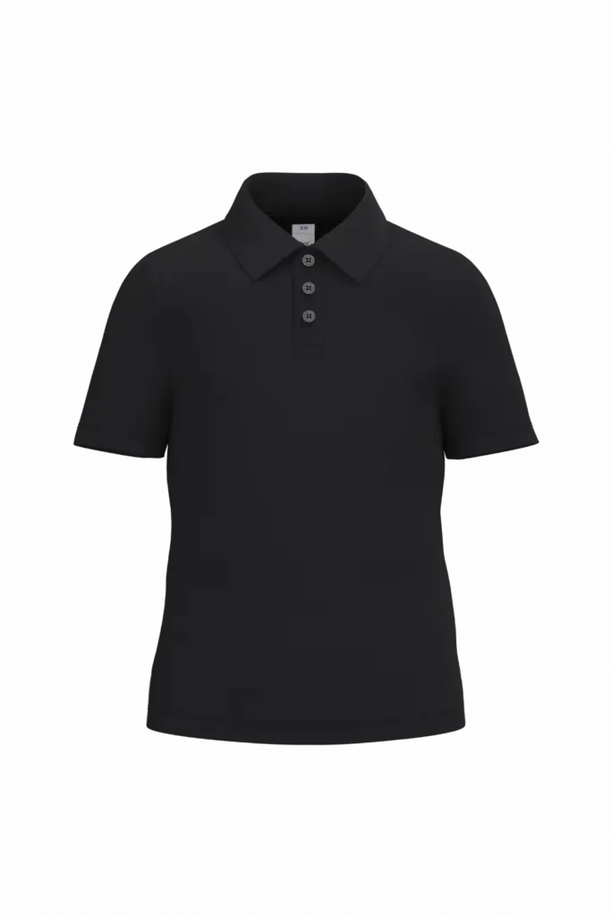 Kinder piquépolo, ideal black — productfoto 12