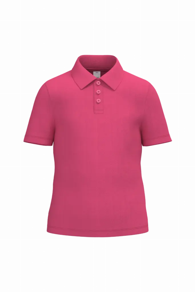 Kinder piquépolo, ideal fuchsia — productfoto 18