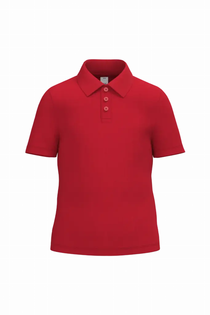 Kinder piquépolo, ideal red — productfoto 33