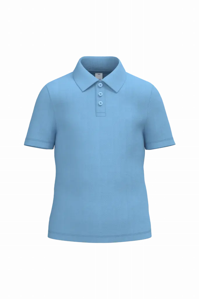 Kinder piquépolo, ideal sky blue — productfoto 39